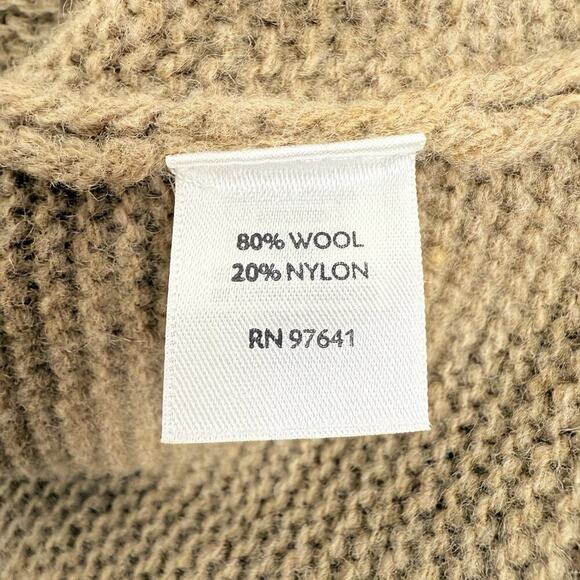 J.Jill Womens Wool Blend Sweater‎ Size M Tan Brown Neutral Minimalist Boxy NWT - Picture 8 of 13